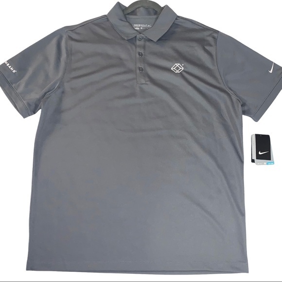 NikeGolf men’s size XL short sleeve polo shirt grey Dri-Fit collared golf shirt - Picture 1 of 16